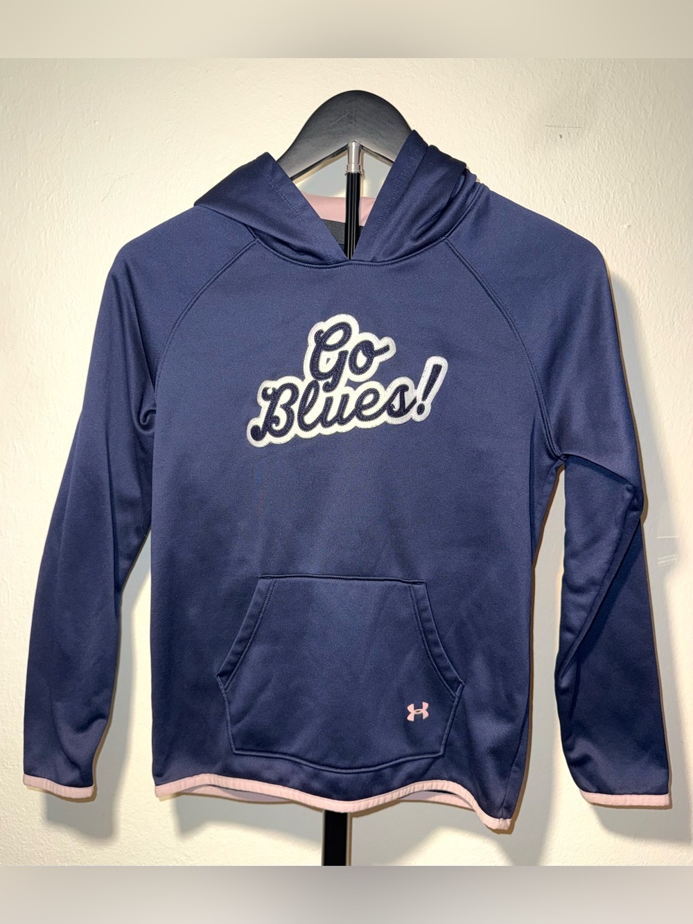 Under Armour girls “Go Blues” St.  Louis Blues hoodie, size M, EUC